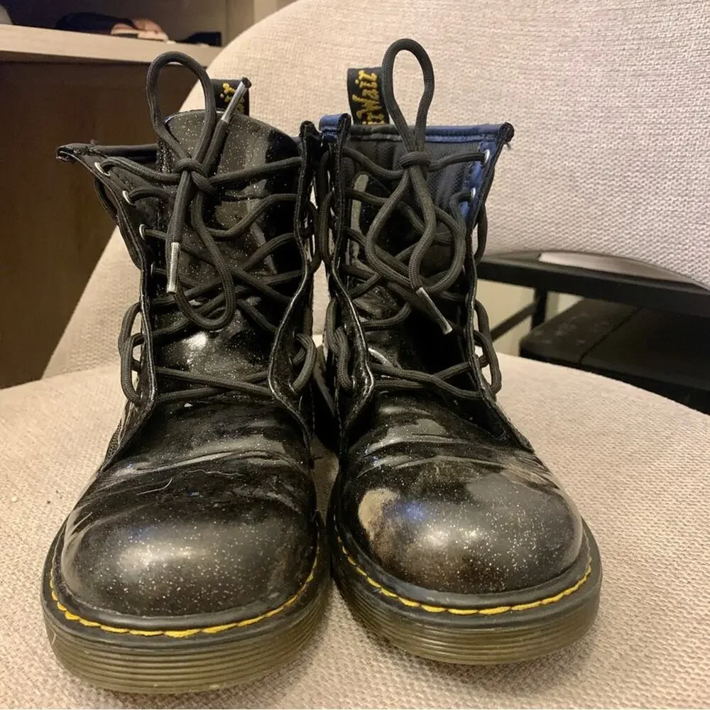 Doc Martens JUNIOR 1460 GLITTER LACE UP BOOTS 4